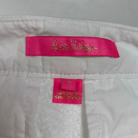 Lilly Pulitzer Buttercup Scallop Hem Short in White Size 2 - Picture 5 of 6
